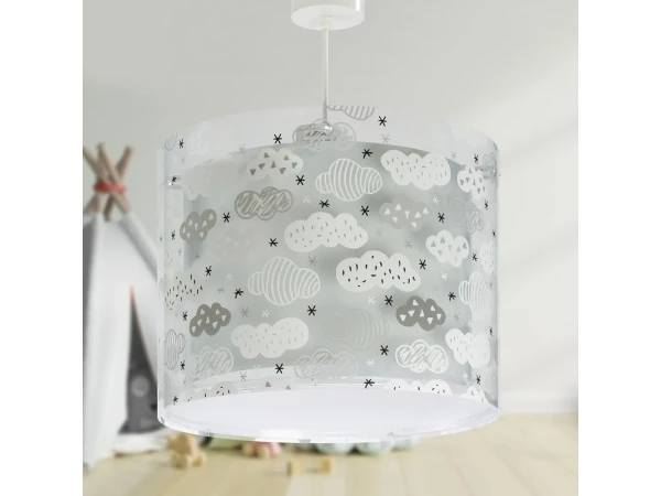 Clouds Gray κρεμαστό παιδικό φωτιστικό (41412E)
