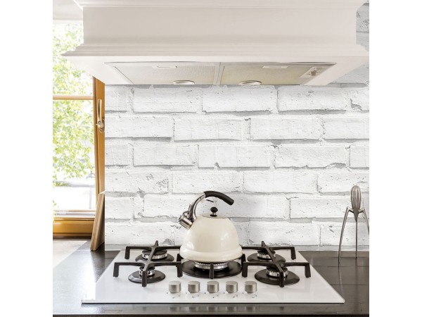 White Bricks πλάτη προστασίας τοίχων κουζίνας και μπάνιου (67319) White Bricks πλάτη προστασίας τοίχων κουζίνας και μπάνιου (67319)