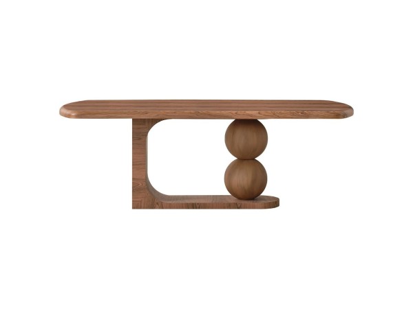 Artekko Acelya Καφέ Ξύλινη Τραπεζαρία (217x100x77)cm