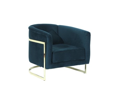 Artekko Athoahins Μπερζέρα με Χρυσά  Πόδια (76x85x73)cm