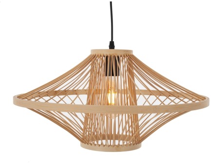 Artekko Bamboo Φωτιστικό Οροφής Μονόφωτο (Ε27) Φυσική Απόχρωση (50x50x30)cm