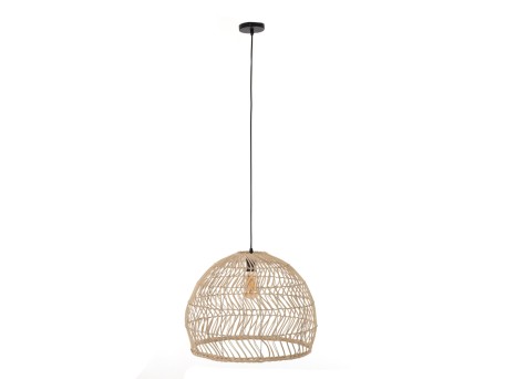 Artekko Bamboo Φωτιστικό Οροφής Μονόφωτο (Ε27) Φυσική Απόχρωση (55x55x40)cm