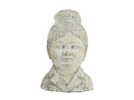 Artekko Cement Διακοσμητική Γυναικεία Φιγούρα από Τσιμέντο Γκρι (16x16x28)cm