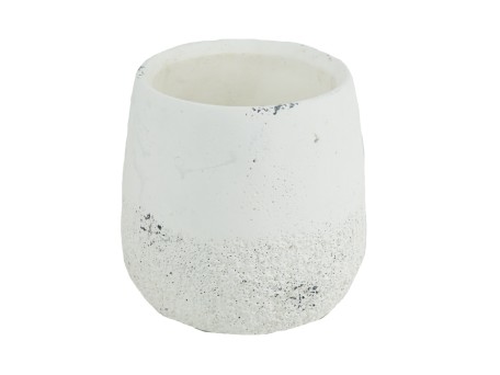 Artekko Cement Βάζο/Κασπώ Τσιμεντένιο Λευκό (13x13x13)cm