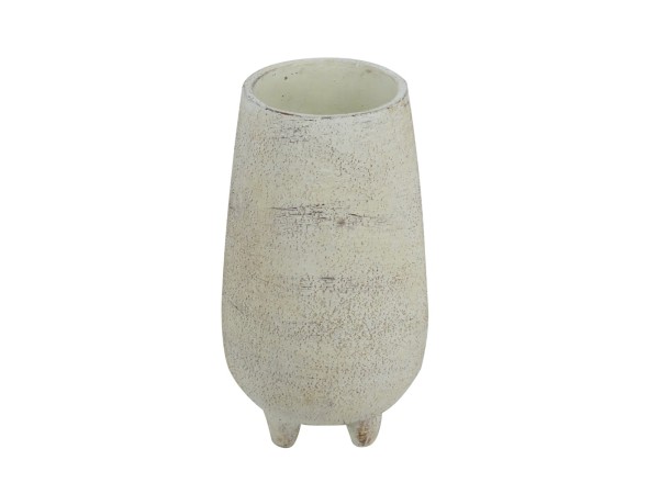Artekko Cement Βάζο/Κασπώ Τσιμεντένιο Λευκό (17x17x30.5)cm