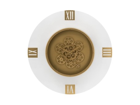 Artekko Clock Ρολόι Τοίχου με Γρανάζια Ακρυλικό Μέταλλο Χρυσό (60x60x8)cm