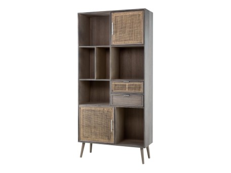 Artekko Cons Μπουφές MDF Ψάθα Καφέ (90x37x189)cm