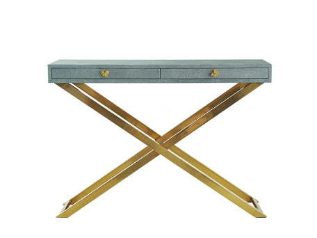 Artekko Console Κονσόλα Γκρι με Χρυσά Πόδια Ξύλο/Μέταλλο (110x36x81.5)cm