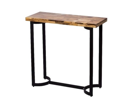 Artekko Crugti Ξύλινη Μασίφ Κονσόλα με Μεταλλική Βάση (91x36x90)cm