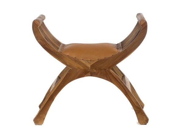 Artekko Ewoattub Σκαμπώ Ξύλινο με Δερμάτινο Μαξιλάρι (64x40x60)cm Artekko Ewoattub Σκαμπώ Ξύλινο με Δερμάτινο Μαξιλάρι (64x40x60)cm