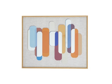 Artekko Glitter Πίνακας με Κορνίζα Ξύλο Γυαλί Πολύχρωμο (40.5x50.4x3.5)cm