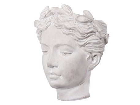Artekko Isri Κασπώ Προτομή Τοίχου τσιμεντένιο Γκρι (17x14x22)cm
