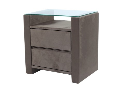 Artekko Kais Ξύλινο Μασίφ Γκρι Κομοδίνο (57x42x59)cm