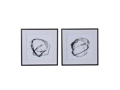 Artekko Kraer Πίνακας Σετ/2 (80x3x80)cm