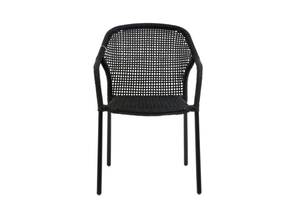 Artekko Μαύρη Καρέκλα Ρατάν (56x61x45)cm