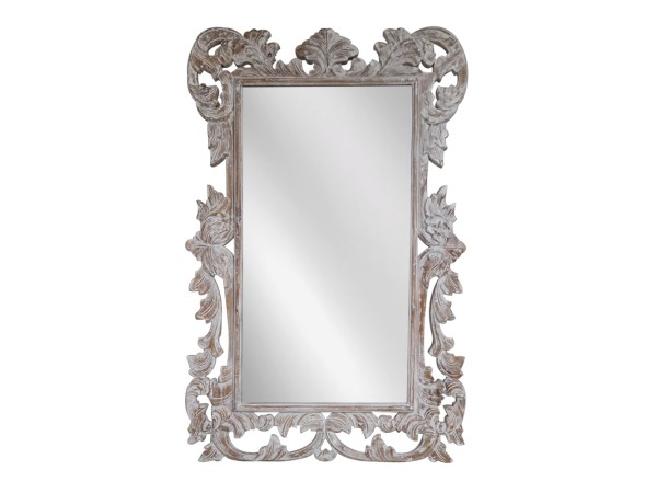 Artekko Mirroki Ξύλινος Λευκός Πατίνα Σκαλιστός Καθρέπτης Τοίχου (150x100)cm Artekko Mirroki Ξύλινος Λευκός Πατίνα Σκαλιστός Καθρέπτης Τοίχου (150x100)cm