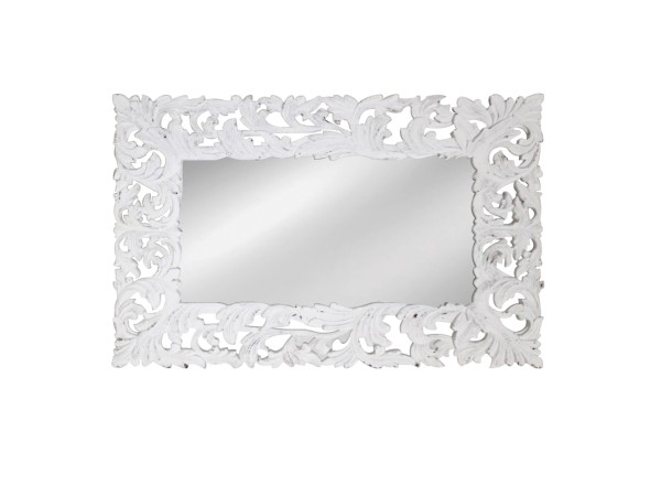 Artekko Mirroki Ξύλινος Λευκός Σκαλιστός Καθρέπτης Τοίχου (150x100)cm Artekko Mirroki Ξύλινος Λευκός Σκαλιστός Καθρέπτης Τοίχου (150x100)cm