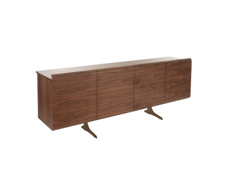 Artekko MK Καφέ Ξύλινος Μπουφές με 2 Διπλά Ντουλάπια (210x50x84)cm