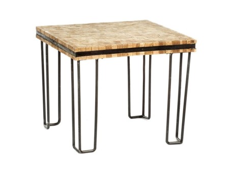 Artekko Mumbai Ξύλινο Τραπέζι Σαλονιού από Κορμούς Δέντρων 55cm