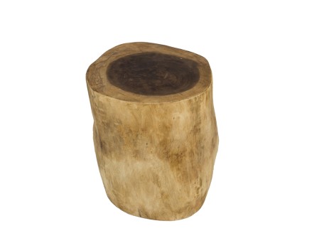 Artekko Munggur Ξύλινο Βοηθητικό Τραπέζι (Σκαμπό) από Κορμό σε Φυσική Απόχρωση (43x43x48)cm