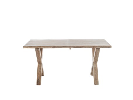 Artekko Pantheon Τραπεζαρία με Χ Πόδια Ξύλινη Λευκή Πατίνα (160x83x76)cm