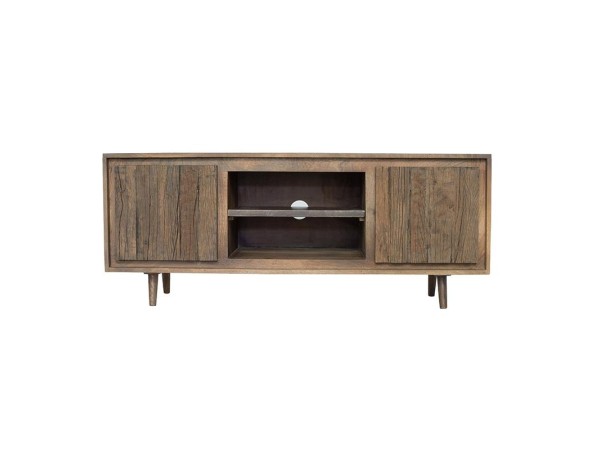 Artekko Pila Έπιπλο Τηλεόρασης με 2 Ντουλάπια από Ανακυκλωμένο Ξύλο Καφέ (140x41x59)cm Artekko Pila Έπιπλο Τηλεόρασης με 2 Ντουλάπια από Ανακυκλωμένο Ξύλο Καφέ (140x41x59)cm