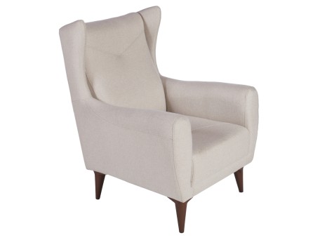 Artekko Rosie Μπεζ Υφασμάτινη Μπερζέρα (80x70x100)cm