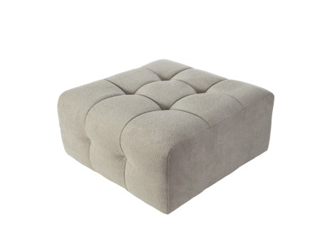 Artekko Sofia Ανοιχτό Γκρι Μπουκλέ Σκαμπό Ταμπουρέ (85x80x45)cm