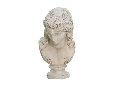 Artekko Statue Διακοσμητική Προτομή από Μαγνήσιο Λευκή Πατίνα (38x43x72)cm