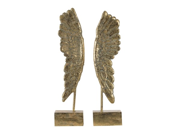 Artekko Usli Βιβλιοστάτες Ρητίνη Χρυσό Χρώμα Σετ/2 (25x10.5x51.5)cm