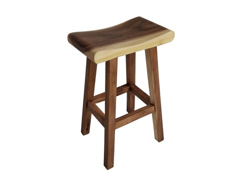 Artekko Verona Ξύλινο Σκαμπό σε Φυσική Απόχρωση (50x41x79)cm