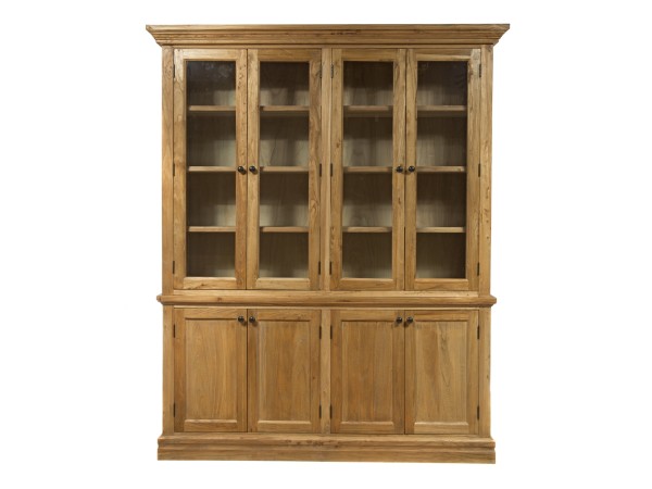 Artekko Βιτρίνα με ντουλάπι από ξύλο μασίφ (180x45x220)cm Artekko Βιτρίνα με ντουλάπι από ξύλο μασίφ (180x45x220)cm