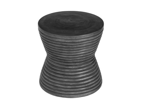 Artekko Woody Βοηθητικό Τραπέζι από Ξύλο Suar Μαύρο (42x42x42)cm