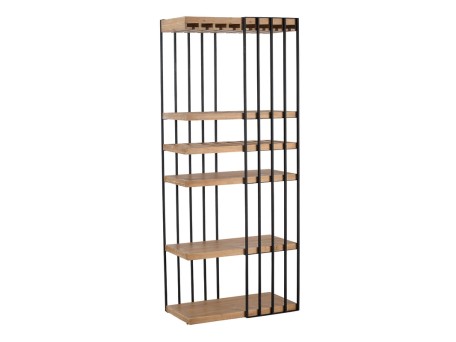 Artekko Yairs Ραφιέρα Κάβα Ξύλο-Μέταλλο 5 Ράφια (80x42x194)cm