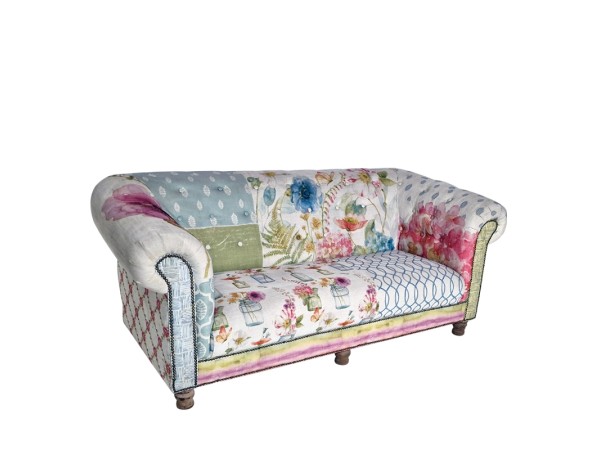 Artekko Υφασμάτινος Πολύχρωμος Καναπές (190x90x80)cm Artekko Υφασμάτινος Πολύχρωμος Καναπές (190x90x80)cm