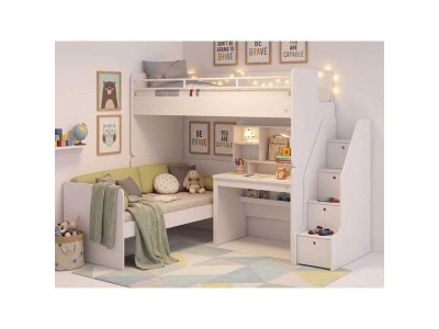 Παιδική κουκέτα WHITE STUDIO 14