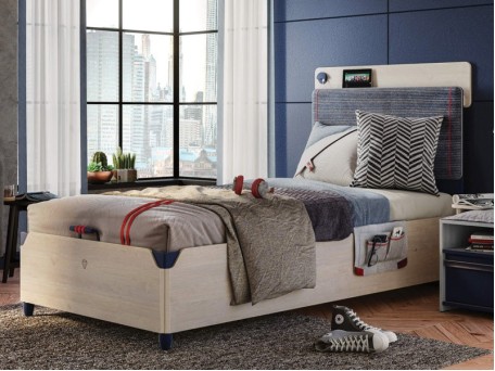 Παιδικό κρεβάτι ημίδιπλο με αποθηκευτικό χώρο TR-1707 USB CHARGING