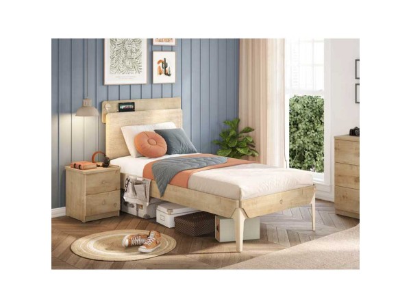 Παιδικό κρεβάτι ημίδιπλο MO-1339 USB CHARGING