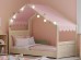 Παιδικό κρεβάτι με τέντα ροζ MN-1301-1007 Παιδικό κρεβάτι με τέντα ροζ MN-1301-1007