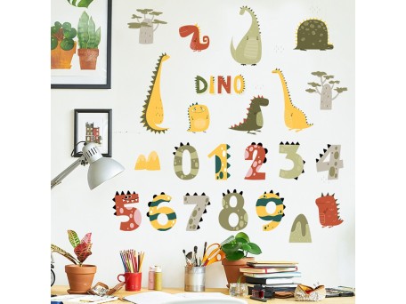 Sipo wall stickers Dino Numbers