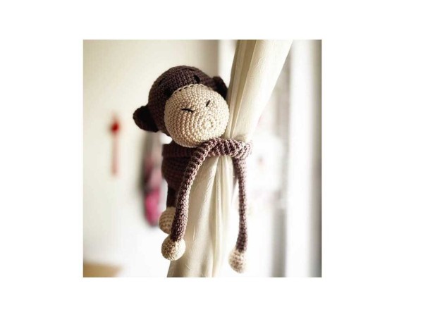 Χειροποίητη Μαϊμού Δέστρα κουρτίνας MONKEY-009