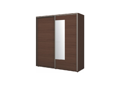 Ντουλάπα με συρόμενες πόρτες και καθρέφτη Αpolo8 180x59x200 DIOMMI 33-023