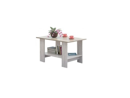 Τραπέζι σαλονιού ξύλινο  Viva M8 δρις μπλανκο/δρις νορτε 100x55x55 DIOMMI 33-031