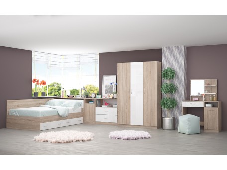 Σετ κρεβατοκάμαρας Andrea με μπουντουάρ 120x190 DIOMMI 33-075