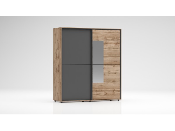 Ντουλάπα με συρόμενες πόρτες και καθρέφτη Apolo8 180x59x200 DIOMMI 33-149