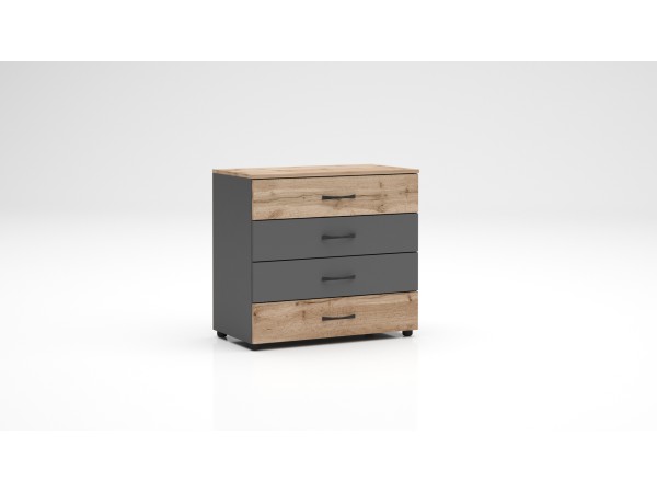 Συρταριέρα Apolo2 με τέσσερα συρτάρια 80x43x74 DIOMMI 33-153