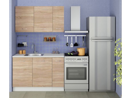 Κουζίνα Alice5 Sonoma 130x60x90 DIOMMI 33-306