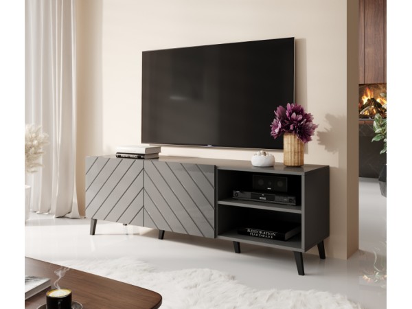 TV stand 150 ABETO mat grey/ gloss grey DIOMMI CAMA-ABETO-RTV-150-GRA/GRA