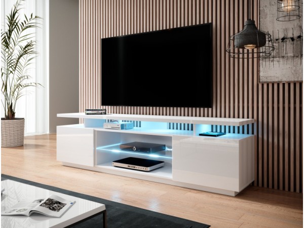 RTV stand EVA white gloss/ white gloss DIOMMI CAMA-EVA-RTV-BIP/BIP