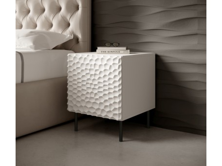 HOLE bed cabinet white mat/ white mat DIOMMI CAMA-HOLE-SZAFKI-NOCNE-BI/BI